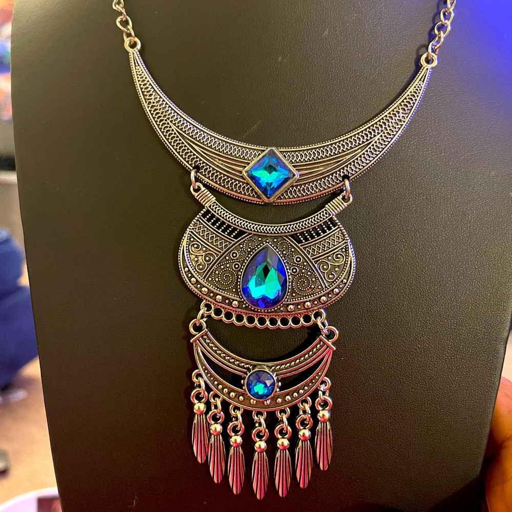 Blue Stone Statement Piece